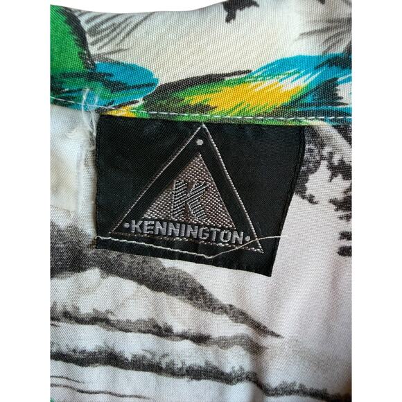 Kennington Vintage Aloha Hawaiian Shirt Tropical Birds Palm Trees Beach Size 2XL - Picture 5 of 12